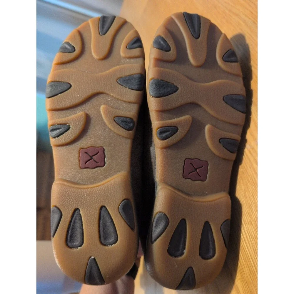 Twisted X Women's Sz 8 Tooled Chukka Driving Mocs Boots Leather Western WDM0079